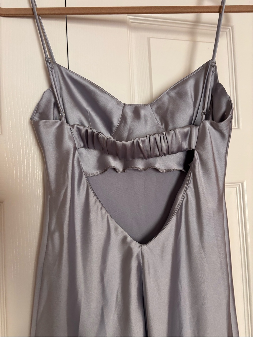 Zara Women’s Satin Cut Out Silver Dress - Picture 7 of 9